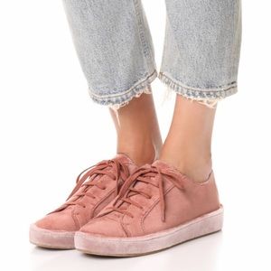 NEW JOIE PINK VELVET VELOUR FASHION SNEAKER SIZE 7